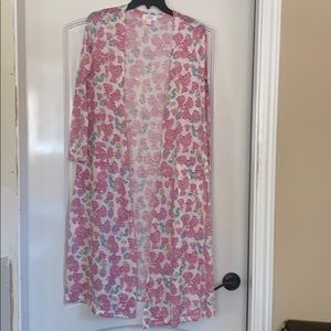 Lularoe white Ruana cardigan overlay kimono